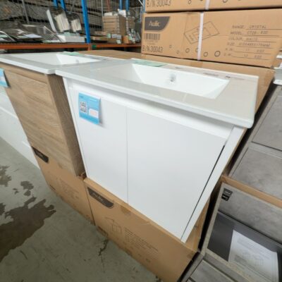 AULIC 600MM ALICE WALL HUNG VANITY WITH CRYSTAL CERAMIC TOP, CAWH03-600-CT28 RRP$535