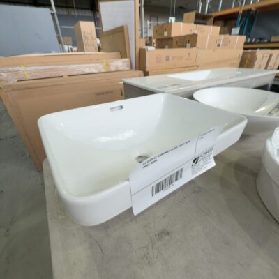 EX DISPLAY GARDINIER GLOSS WHITE SEMI INSET BOWL