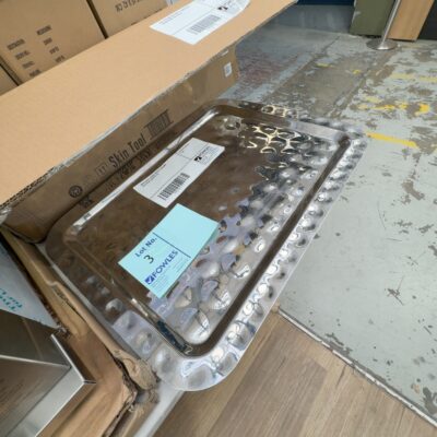 NEW EXTRA LARGE S/STEEL SERVING PLATTERS SOLD AS IS NEW EXTRA LARGE S/STEEL SERVING PLATTERS SOLD AS IS