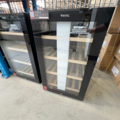 VINTEC VWS830FCB-X WINE CABINET 35 BOTTLE SINGLE ZONE, UV RESISTANT GLASS, ADJUSTABLE SHELVES, TOUCH CONTROL, REVERSIBLE DOOR 12 MONTH WARRANTY