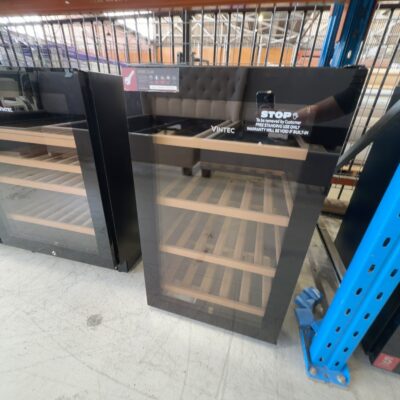 VINTEC VWS035SBB-X WINE CABINET 35 BOTTLE, SINGLE ZONE STABLE TEMPERATURE, TRIPLE GLAZED DOOR WITH ANTI-UV GLASS, LED DIGITAL DISPLAY PANEL, REVERSIBLE DOOR, 12 MONTH WARRANTY