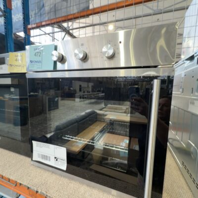 EX DISPLAY EURO EO60SOSX 600MM SIDE OPENING DOOR ELECTRIC OVEN, DENTED CONTROL PANEL AND BASE, SOLD AS IS, 3 MONTH WARRANTY