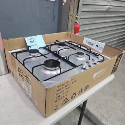 EX DEMO EURO 600MM GAS COOKTOP, FRONT KNOBS, ECT600GS, 3 MONTH WARRANTY