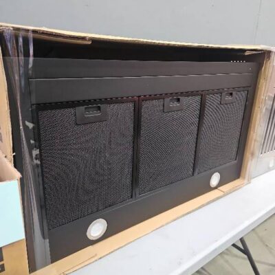 EX DISPLAY EURO BLACK 900MM CHIMNEY RANGEHOOD, EA90BK3,3 MONTH WARRANTY