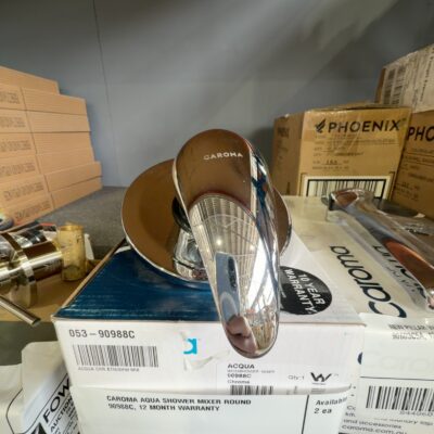 CAROMA AQUA SHOWER MIXER ROUND 90988C, 12 MONTH WARRANTY
