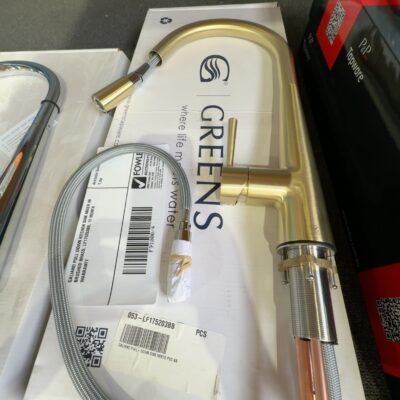 GALIANO PULL DOWN KITCHEN SINK MIXER IN BRUSHED BRASS, LF175203BB, 12 MONTH WARRANTY