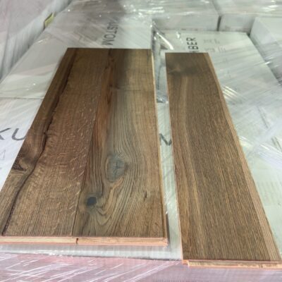 90X450X15MM HIGHLAND CATTLE EUROPEAN OAK HERRINGBONE ENGINEERED FLOORING- (40 BOXES X 0.97 M2) (RRP $150 M2) 90X450X15MM HIGHLAND CATTLE EUROPEAN OAK HERRINGBONE ENGINEERED FLOORING- (40 BOXES X 0.97 M2) (RRP $150 M2)