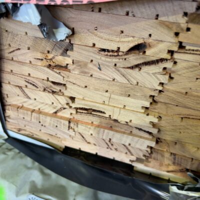 85X14 WORMY CHESTNUT GUM VEIN GRADE OVERLAY FLOORING