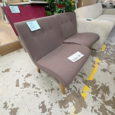 EX STAGING - BROWN ARMCHAIR, SOLD AS IS EX STAGING - BROWN ARMCHAIR, SOLD AS IS