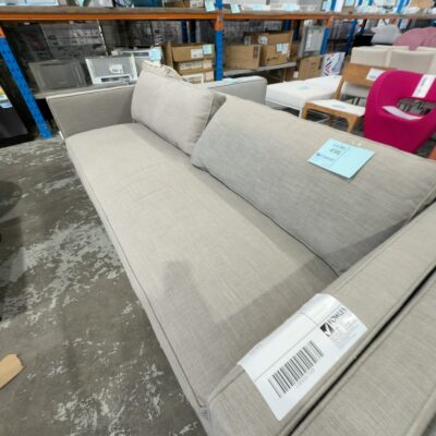 EX STAGING - TAUPE 2.5 SEATER COUCH, SOLD AS IS EX STAGING - TAUPE 2.5 SEATER COUCH, SOLD AS IS