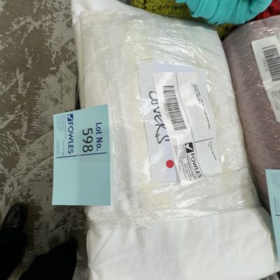 EX STAGING - LOT OF 3 QUEEN WHITE QUILT COVERS, SOLD AS IS EX STAGING - LOT OF 3 QUEEN WHITE QUILT COVERS, SOLD AS IS