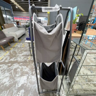 EX STAGING - GREY HANGING STORAGE, SOLD AS IS EX STAGING - GREY HANGING STORAGE, SOLD AS IS