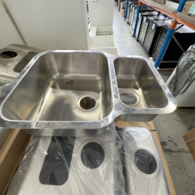 NEW FRANKE ZTX150U-06E REVERSIBLE UNDERMOUNT SINK 1 & 1/4 BOWL WITH FRANKE WASTES 048 X 2 & 394 X 2