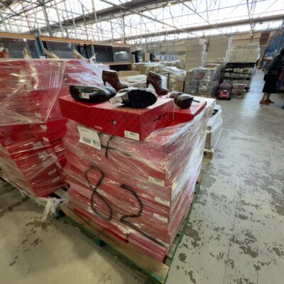 PALLET OF BULK WOMENS GUESS SHOES, ASSORTED DESIGNS AND COLOURS, QTY 82 #4, SOLD AS IS