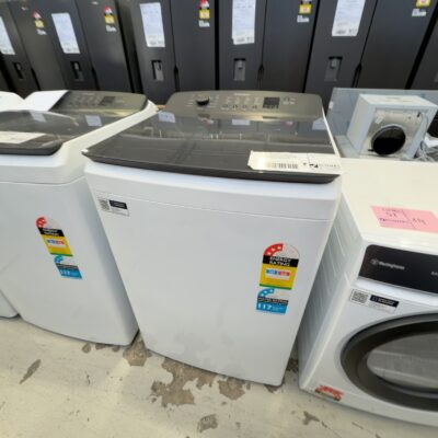 WESTINGHOUSE WWT8084J7WA, 8KG EASYCARE TOP LOAD WASHING MACHINE, EASY TO USE CONTROLS, EVERYDAY FAST WASH PROGRAMS, DURABLE SOFT CLOSE GLASS LID, 12 MONTH WARRANTY