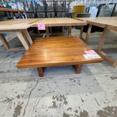 EX DISPLAY HAMILTON BLACKWOOD SQUARE 1050MM COFFEE TABLE, SOLD AS IS