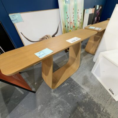 EX DISPLAY LAMBERT OAK NATURAL CONSOLE TABLE, SOLD AS IS EX DISPLAY LAMBERT OAK NATURAL CONSOLE TABLE, SOLD AS IS
