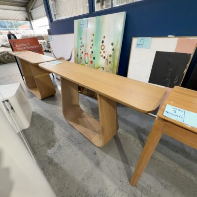 EX DISPLAY LAMBERT OAK NATURAL CONSOLE TABLE, SOLD AS IS EX DISPLAY LAMBERT OAK NATURAL CONSOLE TABLE, SOLD AS IS