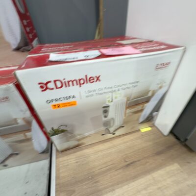 EX DISPLAY DIMPLEX 1.5KW OIL FREE COLUMN HEATER WITH FAN, OFRC15FA, RRP$139 WITH 3 MONTH WARRANTY