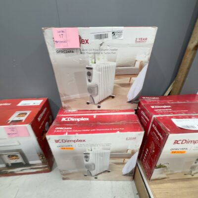 EX DISPLAY DIMPLEX 2.4KW OIL FREE COLUMN HEATER WITH FAN, OFRC24FA, RRP$189 WITH 3 MONTH WARRANTY