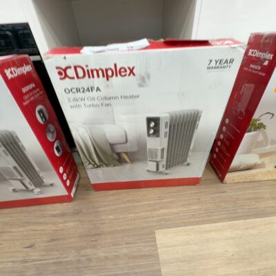 EX DISPLAY DIMPLEX 2.4KW OIL COLUMN HEATER WITH TURBO, OCR24FA, WITH 3 MONTH WARRANTY