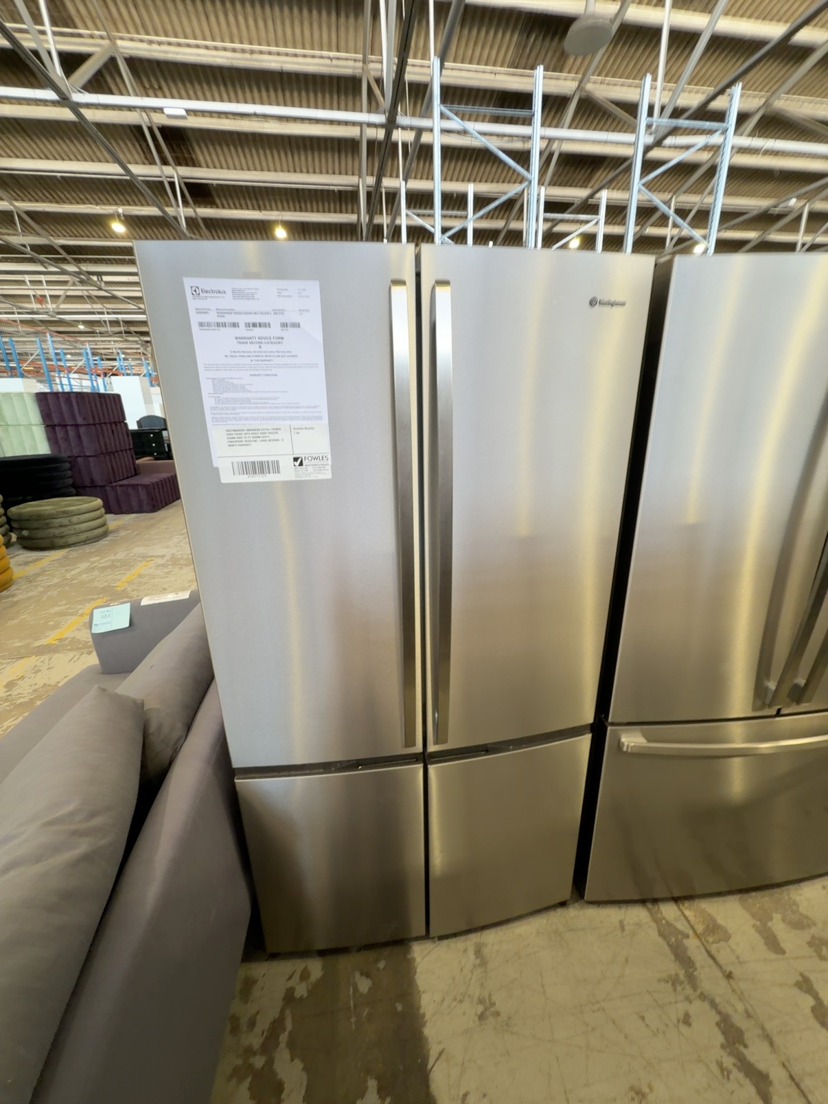 WESTINGHOUSE WQE6000SB S/STEEL FRENCH DOOR FRIDGE WITH DOULE DOOR FREEZER, 896MM WIDE TO FIT 900MM CAVITY, FINGERPRINT RESISTANT, LARGE INTERIOR, 12 MONTH WARRANTY WESTINGHOUSE WQE6000SB S/STEEL FRENCH DOOR FRIDGE WITH DOULE DOOR FREEZER, 896MM WIDE TO FIT 900MM CAVITY, FINGERPRINT RESISTANT, LARGE INTERIOR, 12 MONTH WARRANTY
