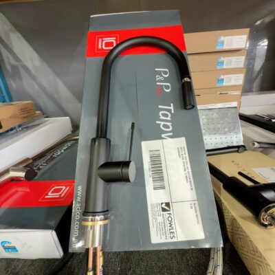 NEW P&P AZIZ PULL OUT KITCHEN MIXER IN MATTE BLACK, PC1003MB, 12 MONTH WARRANTY