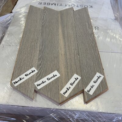 560X15/4MM NORDIC BLONDE CHEVRON ENGINEERED FLOORING- (20266) (66 BOXES X 1.2096 M2) (RRP $140 M2)