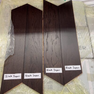 600X15/4MM BLACK JAPAN CHEVRON ENGINEERED FLOORING- (20355) (8 BOXES X 1.152 M2) (RRP $140 M2)