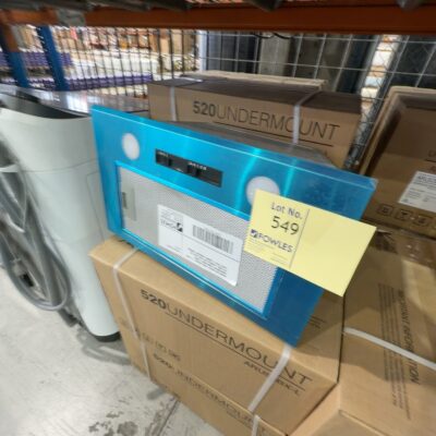 BRAND NEW BOXED TISIRA ARU52BX-L, 52CM UNDERMOUNT RANGEHOOD, 3 SPEED SETTINGS, 1000M3/H AIR FLOW, REAR LED LIGHTS WITH 12 MONTH WARRANTY RRP$699