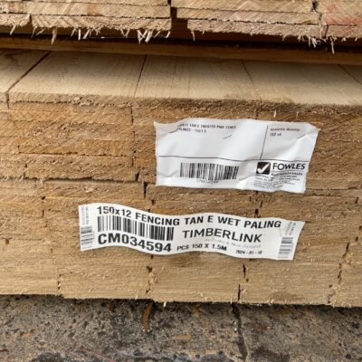 150X12 TAN E TREATED PINE FENCE PALINGS-150/1.5