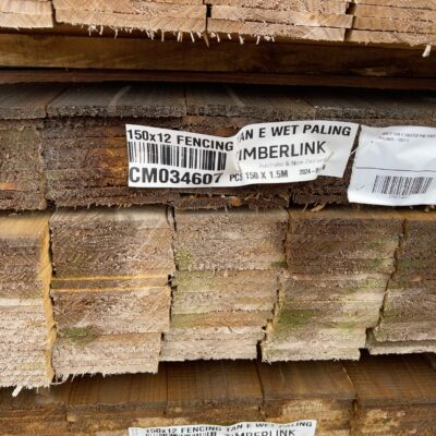 150X12 TAN E TREATED PINE FENCE PALINGS-150/1.5