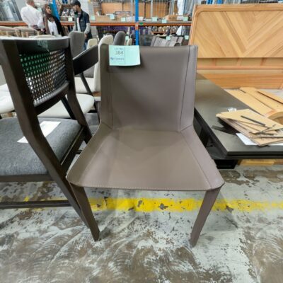 EX DISPLAY MOTLEY SABLE DINING CHAIR, LUXURY RECYCLED LEATHER, SOLD AS IS EX DISPLAY MOTLEY SABLE DINING CHAIR, LUXURY RECYCLED LEATHER, SOLD AS IS