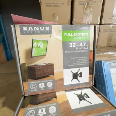 NEW SANUS F 215C-B2, FULL MOTION TV WALL MOUNT, EXTENDS TO 39CM, SWIVEL 45 DEGREE, FITS MOST FLAT PANEL TV 32" TO 47", RRP$159.00 NEW SANUS F 215C-B2, FULL MOTION TV WALL MOUNT, EXTENDS TO 39CM, SWIVEL 45 DEGREE, FITS MOST FLAT PANEL TV 32" TO 47", RRP$159.00