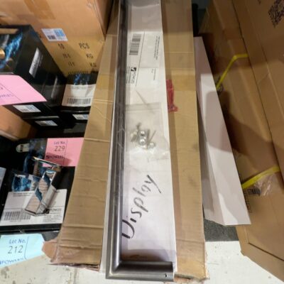 FORME 850MM HEATED GUN METAL SINGLE BAR TOWEL RAIL HLF8511RGR RRP$375