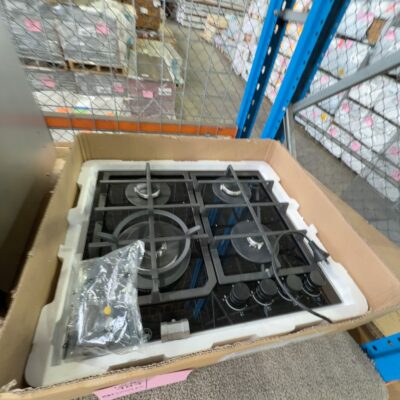 NEW ILVE PROFESSIONAL PLUS 600MM GAS COOKTOP, BLACK GLASS SURFACE, 4 BURNER, HCG60CK, RRP$1499, 24 MONTH WARRANTY