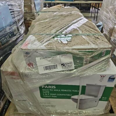 PALLET OF 3 PARIS TOILET SUITES, SOLD AS IS NO WARRANTY