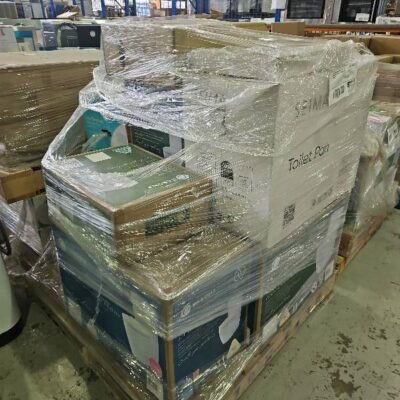 PALLET OF CAROMA TOILET SUITES, AND SEIMA TOILET PAN ONLY, SOLD AS IS NO WARRANTY PALLET OF CAROMA TOILET SUITES, AND SEIMA TOILET PAN ONLY, SOLD AS IS NO WARRANTY