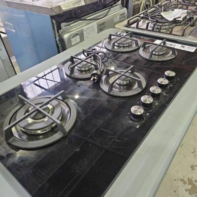 EX SHOWROOM DISPLAY - TISIRA 900MM BLACK GLASS GAS COOKTOP TGWF92G SOLD AS IS NO WARRANTY