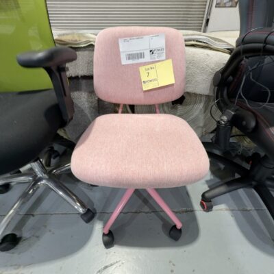 SAMPLE - PINK FABRIC STUDENT CHAIR, SOLD AS IS