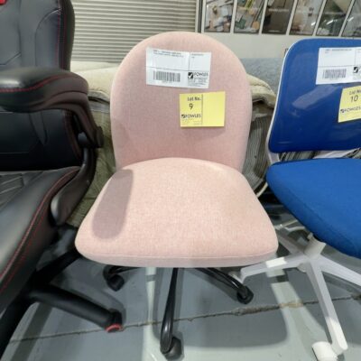 SAMPLE - PINK PADDED FABRIC OFFICE CHAIR WEIGHT CAPACITY 120KG SOLD AS IS