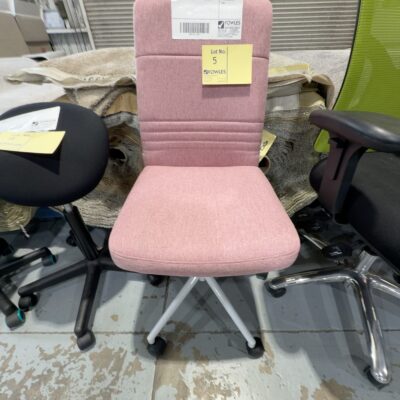 SAMPLE - PINK FABRIC CHAIR, SOLD AS IS