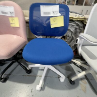 SAMPLE - BLACK & BLUE OFFICE CHAIR, SOLD AS IS