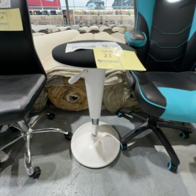 SAMPLE - BLACK DRAFTING STOOL, ROTATES 360 DEGREE, HEIGHT ADJUSTABLE, RRP$229 SOLD AS IS