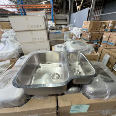 NEW FRANKE ZTX150U-06E REVERSIBLE UNDERMOUNT SINK 1 & 1/4 BOWL WITH FRANKE WASTES 048 X 2 & 394 X 2 NEW FRANKE ZTX150U-06E REVERSIBLE UNDERMOUNT SINK 1 & 1/4 BOWL WITH FRANKE WASTES 048 X 2 & 394 X 2
