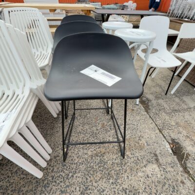 EX DISPLAY HOME STAGING FURNITURE - BLACK STOOL SOLD AS IS
