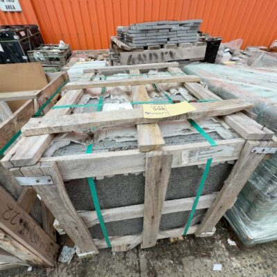 PALLET OF IMPALA BLACK FLAMED GRANITE PAVERS, 57 PCS , 600 X 600MM X 16-18MM THICK