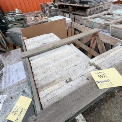 PALLET OF SILVER ARGENTO TRAVERTINE TUMBLED PAVERS 610 X 406MM X 30MM, 36PCS