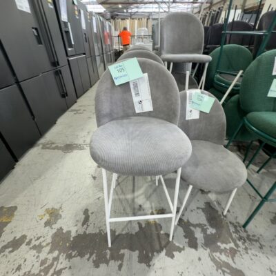 EX HIRE GREY CORD BAR CHAIR, SOLD AS IS EX HIRE GREY CORD BAR CHAIR, SOLD AS IS