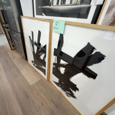 EX STAGING FURNITURE - PAIR OF ARTWORK, SOLD AS IS